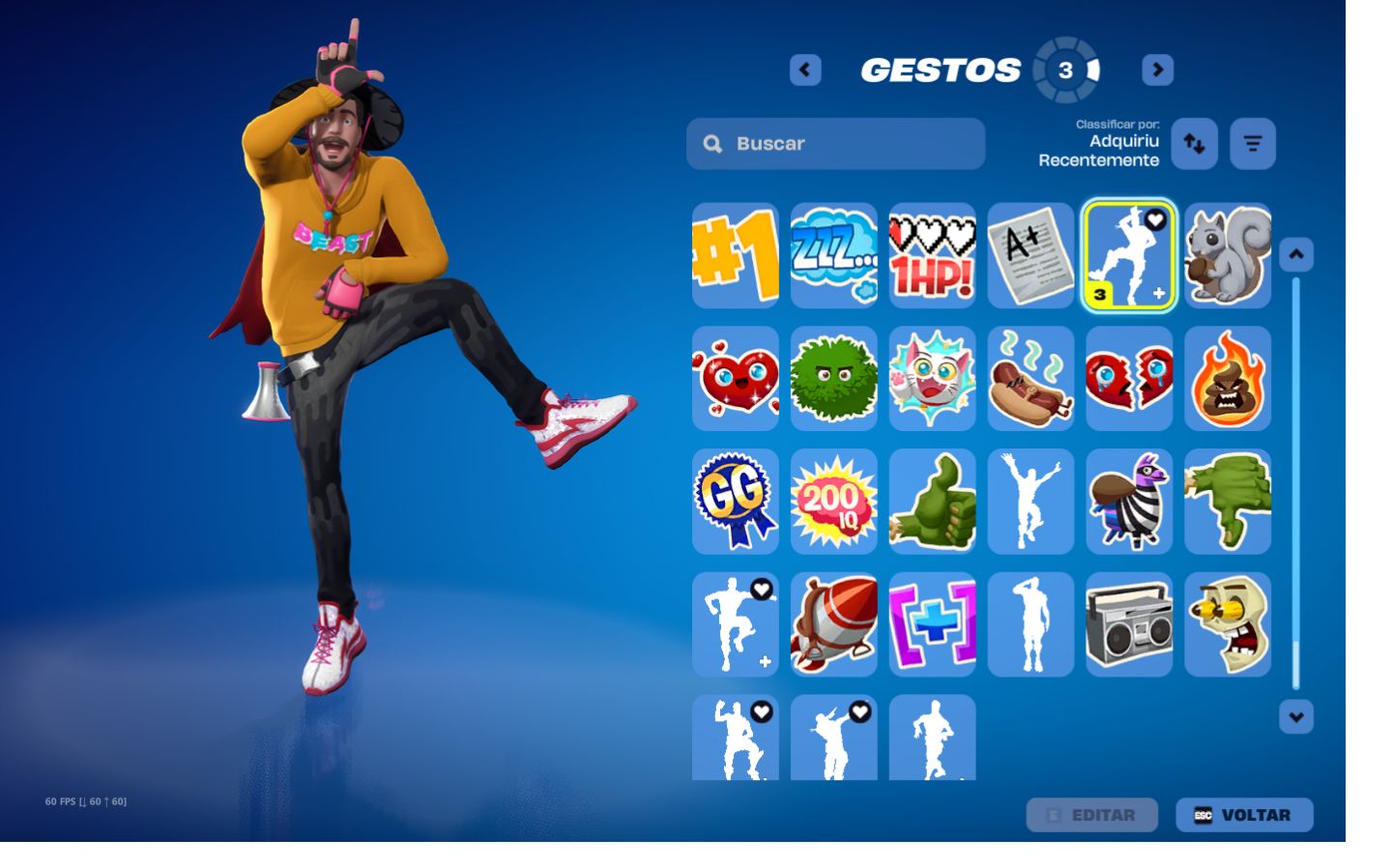 CONTA SALVE O MUNDO FUNDADOR DANDO VBUCKS DIARIO/ 2 GESTOS MAIS RAROS DO JOGO