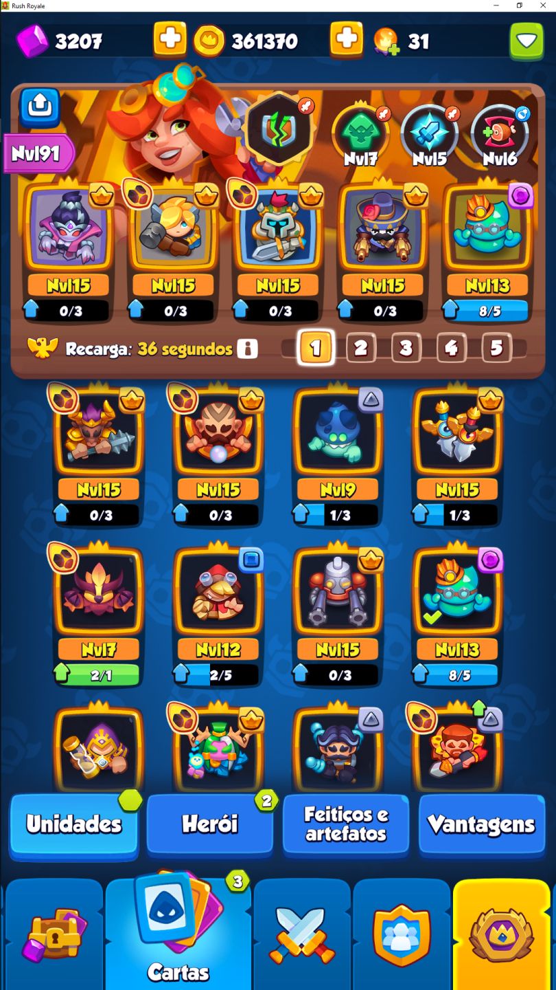 Conta Rush Royale único dono.