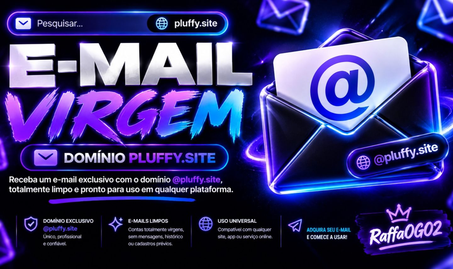 E-MAIL VIRGEM (PELO MENOR PREÇO)