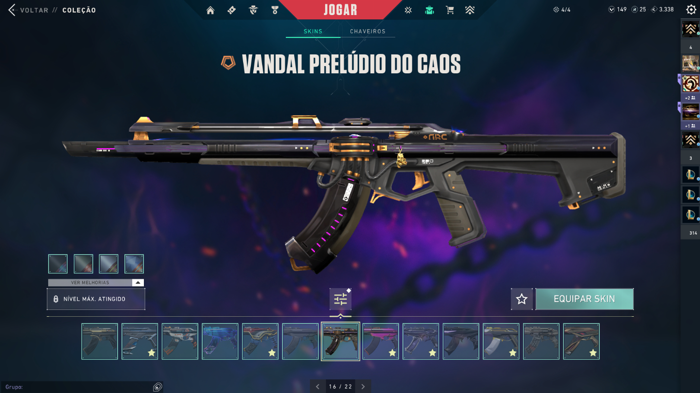 Conta Valorant Skins Kuronami, champion 2023 , singularidade, saqueador etc...