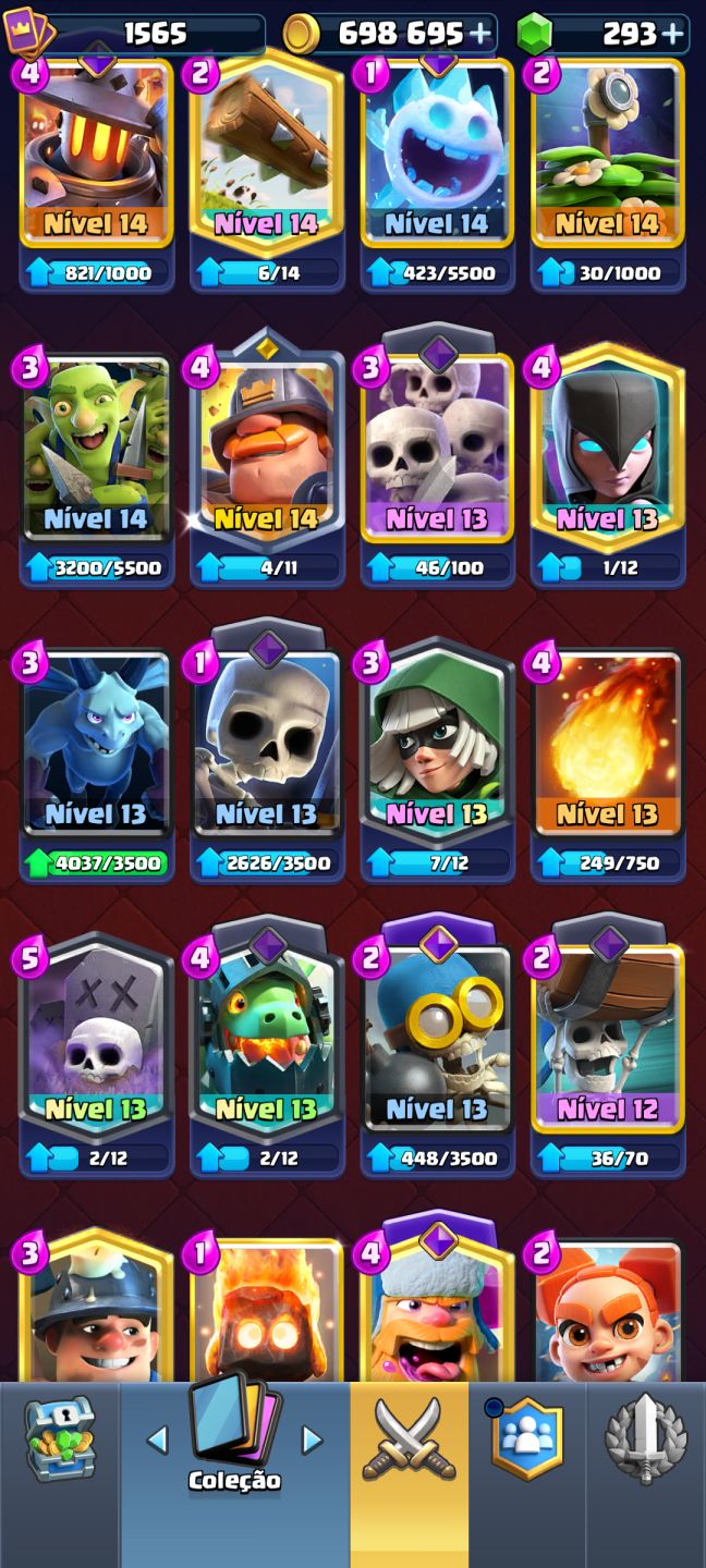 Conta de clash 10k de trofeus focada logbait 7 anos 17 evos