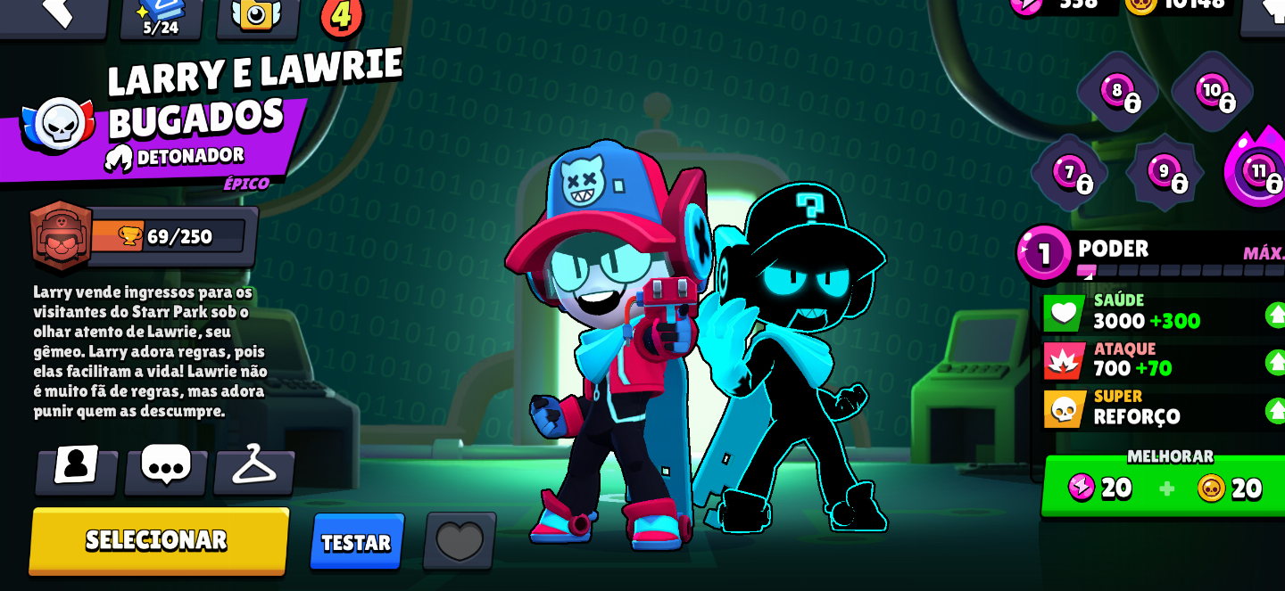 Conta com: 10k troféus 8000 de coins 4500 de bings com 32 Brawlers rank: dima