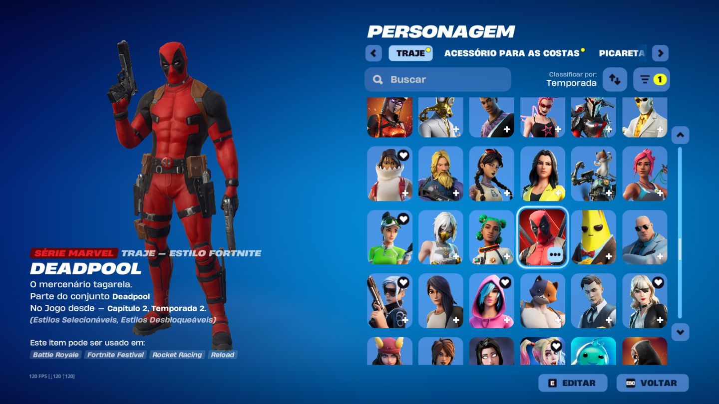 CONTA FORTNITE ANTIGO DESDE CAPITULO 1 TEMPORADA 3