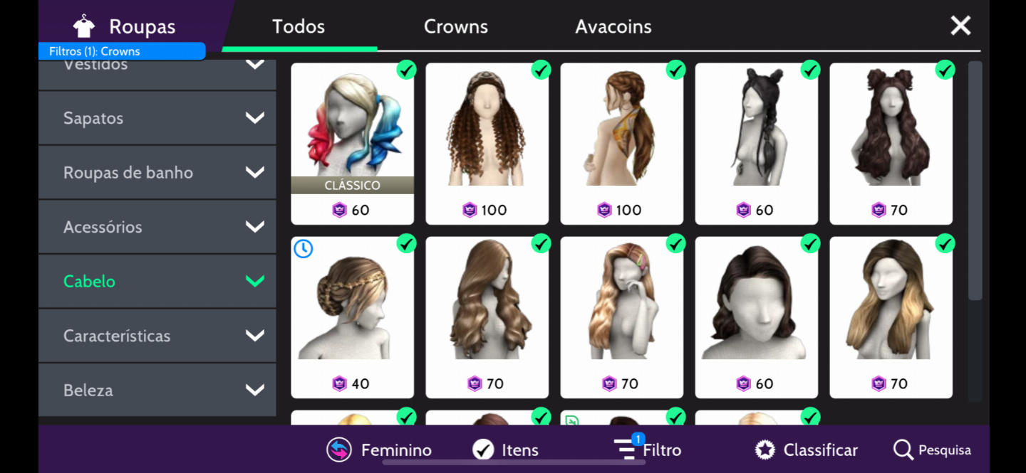 CONTA FEMININA AVAKIN LVL32