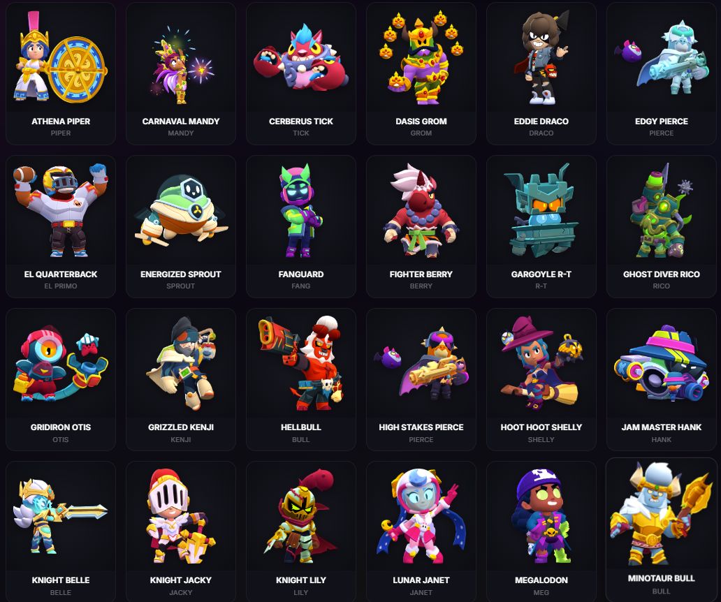 CONTA ENDGAME BRAWL STARS - 84.6K+ TROFÉUS - 514 SKINS COMPRADAS(Ler descrição)