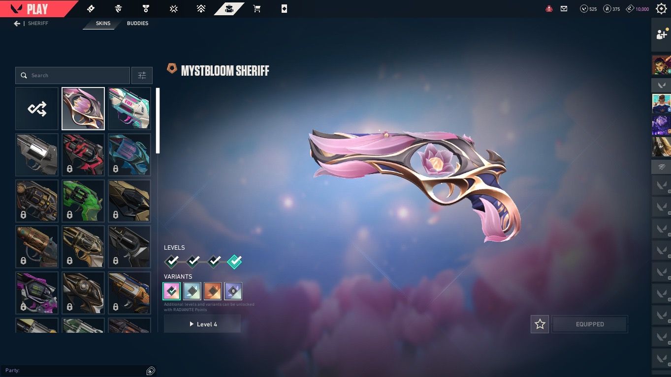 Valorant account, radiant and immortal, has kuronami knife and some other skins