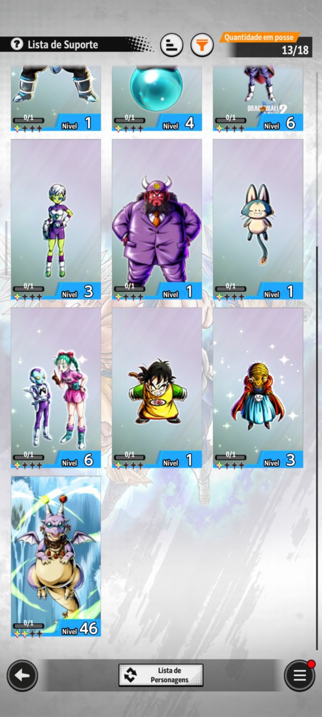 Conta End Game do Dragon Ball Legends