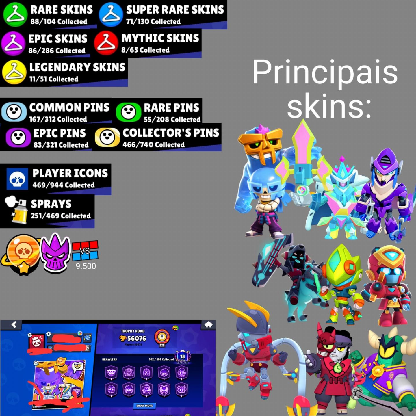 CONTA BRAWL STARS FAMA SATURNIANA COM TODOS OS BRAWLERS LIBERADOS!!!