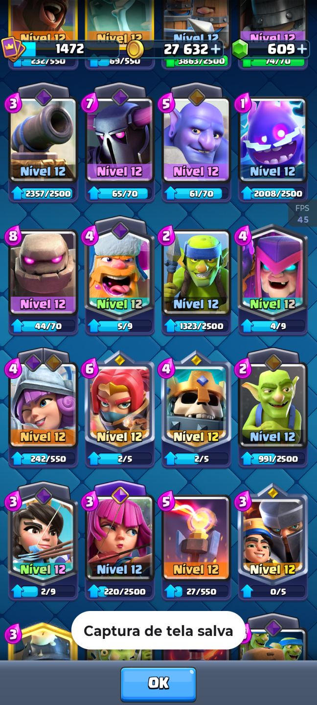 CONTA DE CLASSE ROYALE COM 11K DE TROFÉU
