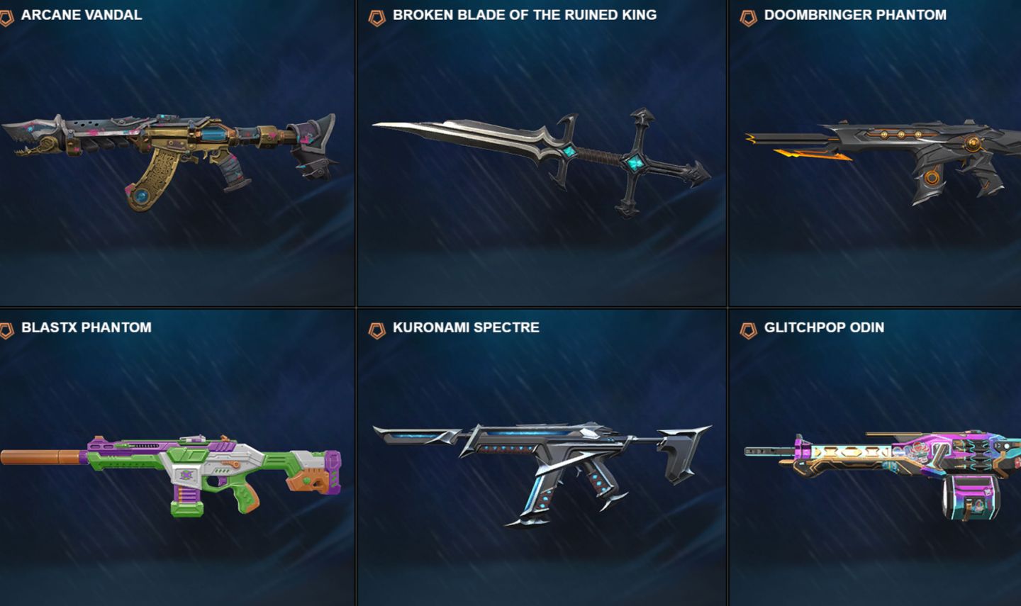 CONTA VALORANT VANDAL ARCANE FACA BROKEN BLADE + SKINS