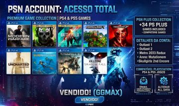 CONTA PSN COMPLETA | E-mail Alterável!