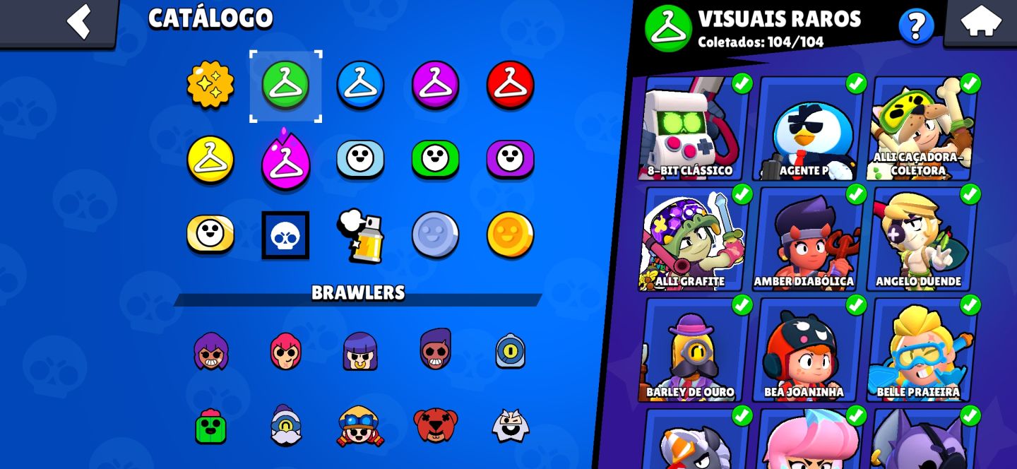 Brawl stars conta com melhores skins boa pra se iniciar