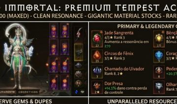 Conta Diablo Immortal Paragon 1500 (Max) | Tempest | Resonância 2287 |