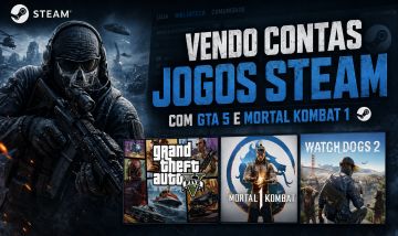 CONTA STEAM GEMADA COM GTA 5 E MK1 WATCH DOGS 2 FULL ACESSO