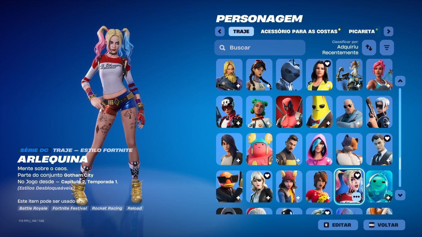 CONTA FORTNITE VARIAS SKINS FULL ACESSO
