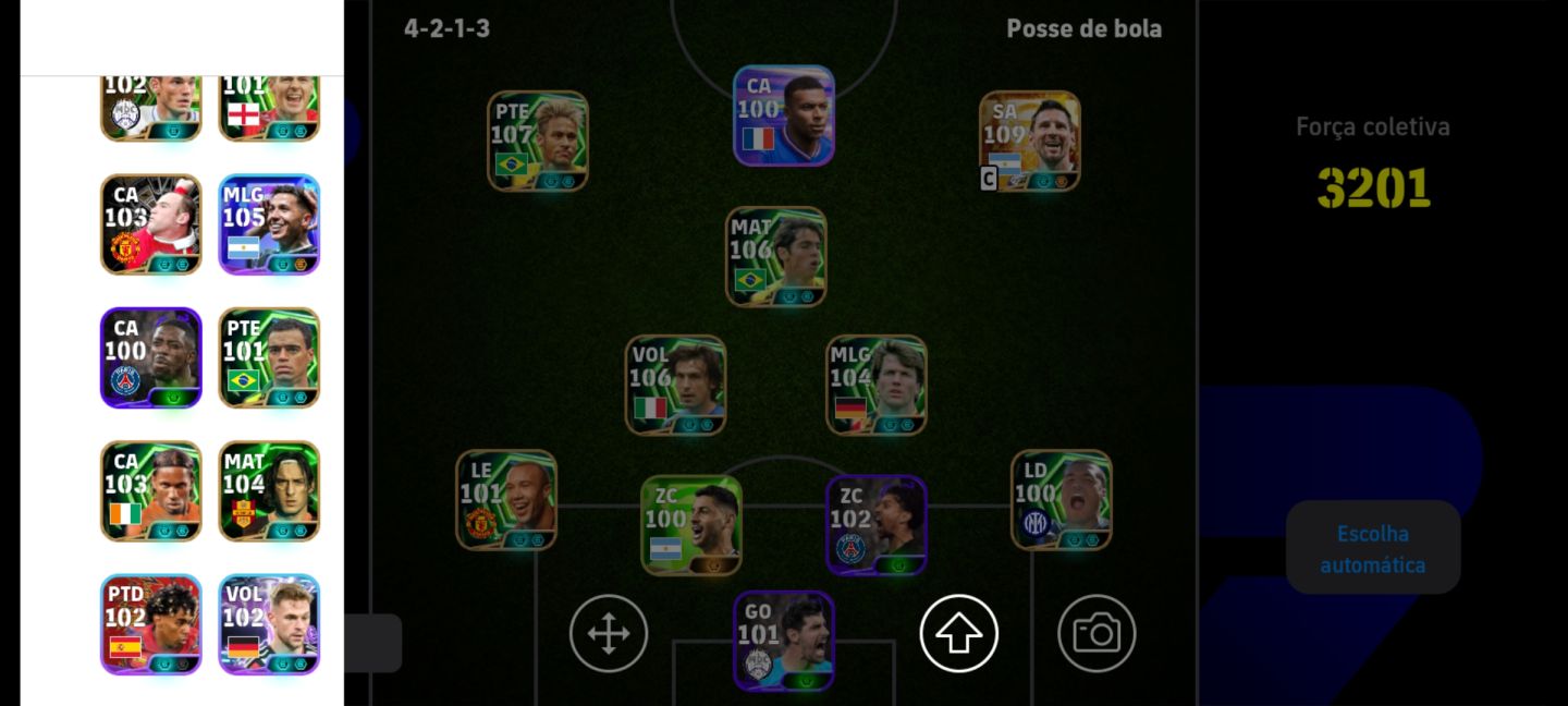 Conta eFootball Endgame | Força 3201+ | Messi 109 e Pirlo 106 | Negociável