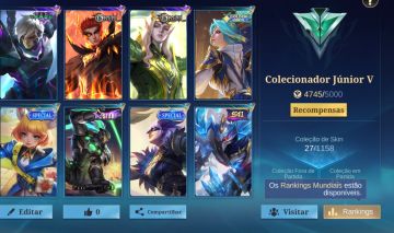 Conta mobile legends 27 skins