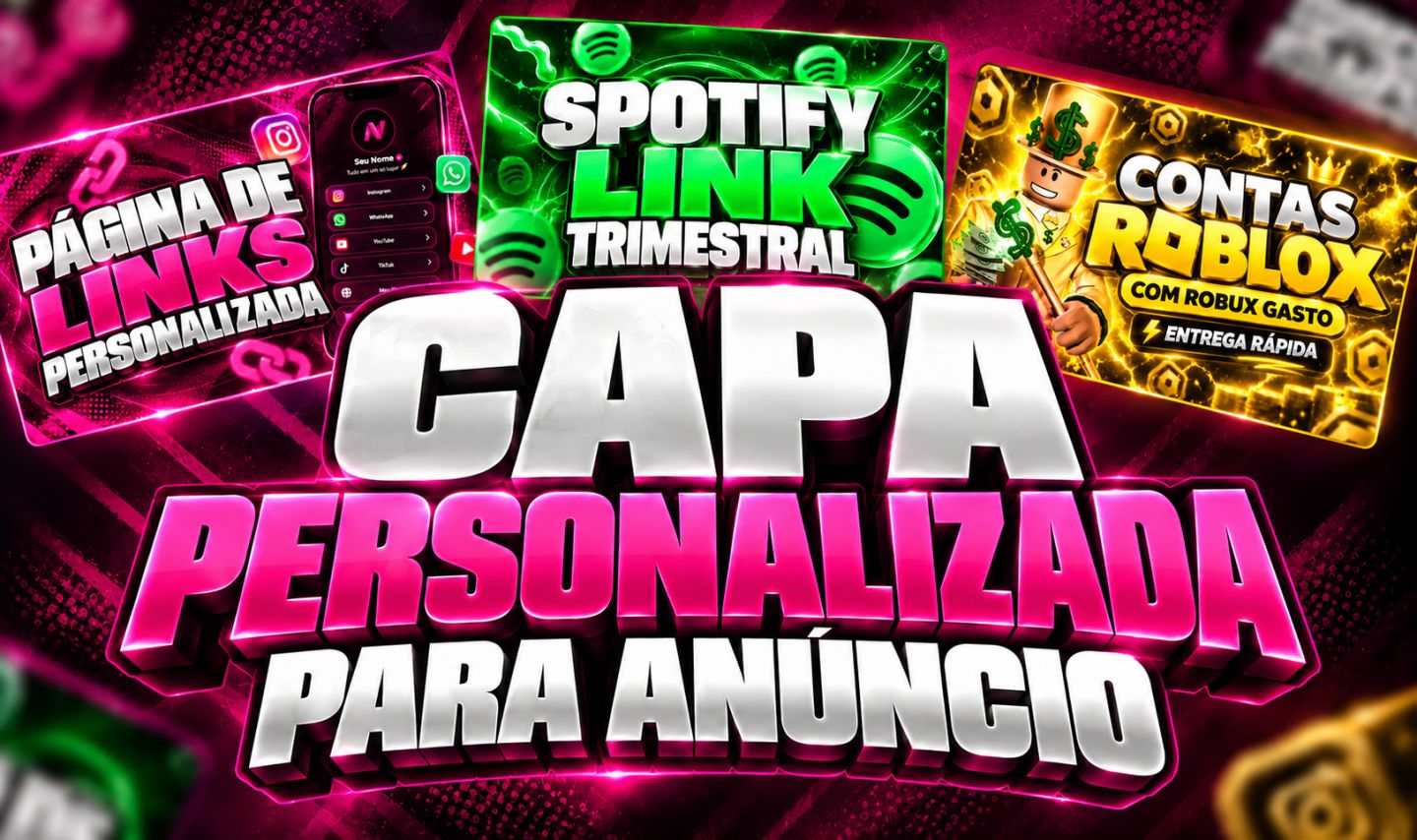 CRIO CAPAS PERSONALIZADAS PARA SEU ANÚNCIO