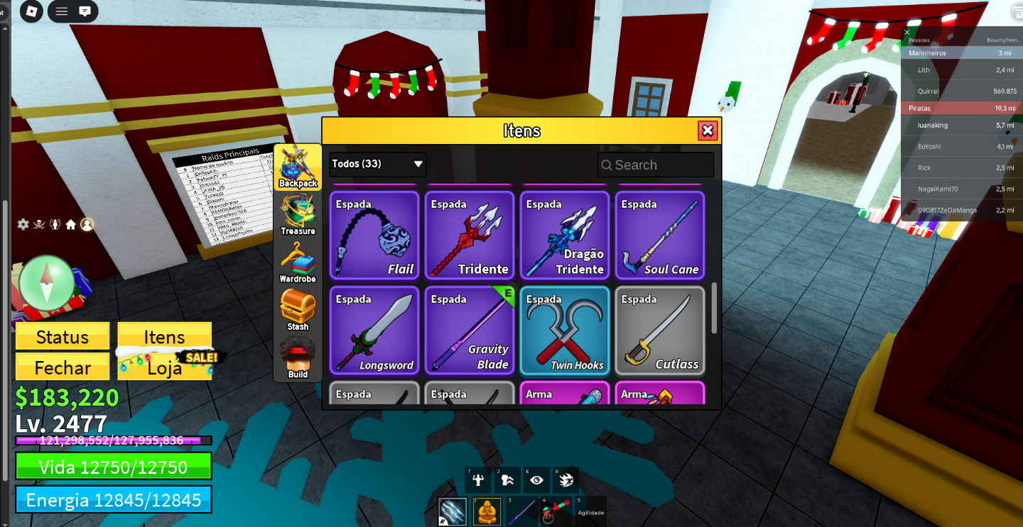 Conta Blox Fruits RARÍSSIMA Yoru Mítica + 3 Slots de Fruta