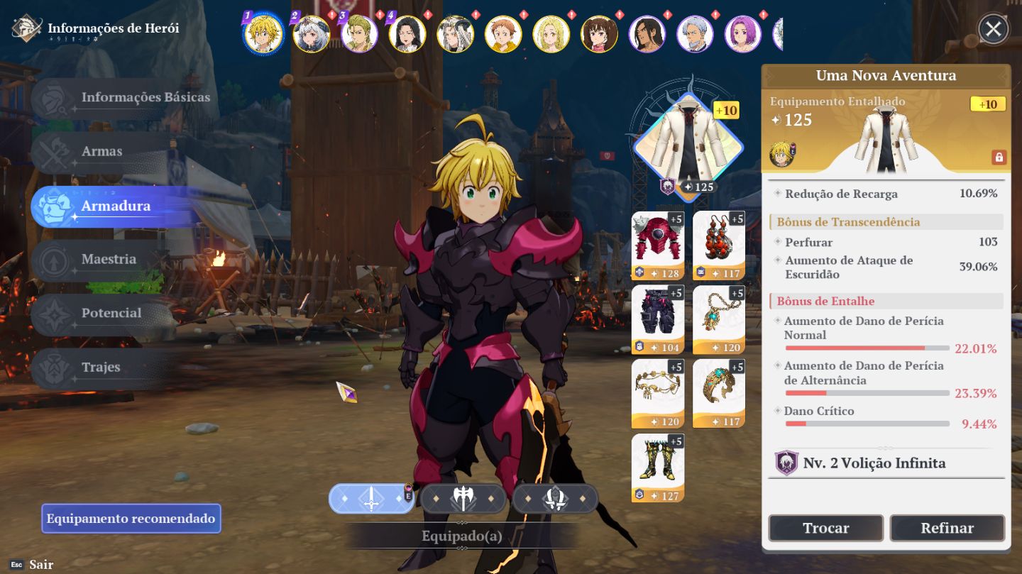 CONTA 7DS ORIGIN I MELIODAS P9 + SSR INICIAIS