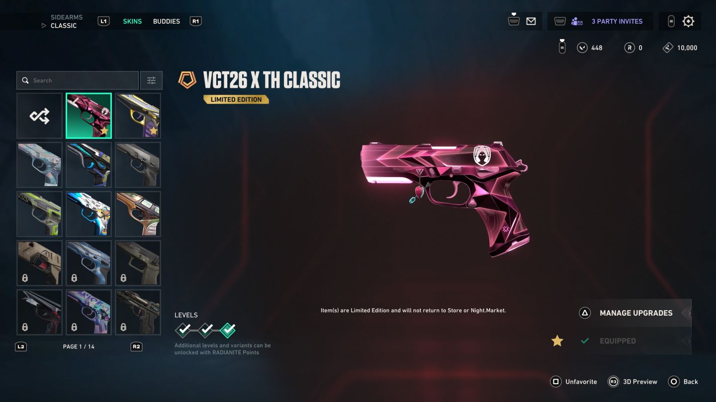 Conta radiante cheia de skins para ir embora logo