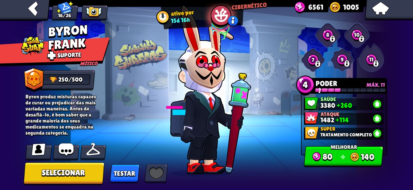 Conta de Braw stars com quase 39k troféus e várias skin raras e 22 prestígios