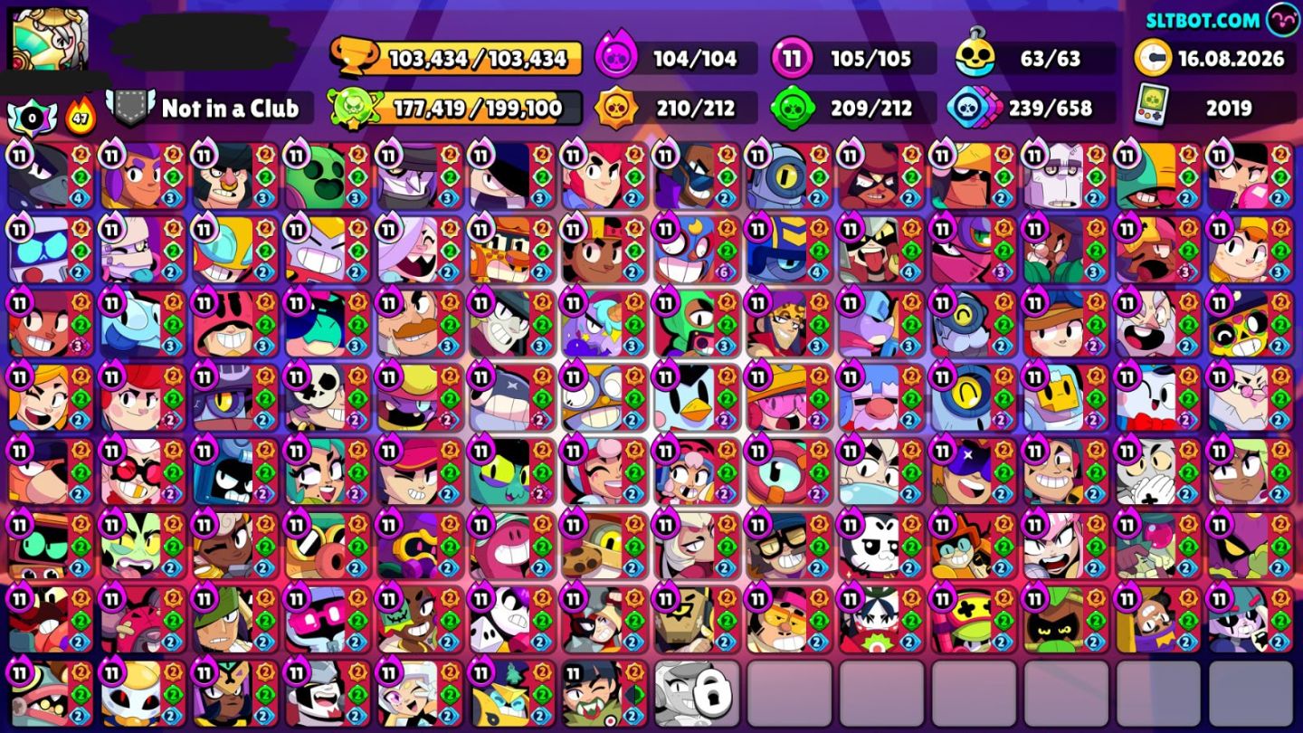 Conta Brawl Stars 103k trofeus || Todas hypercargas e 29 classe 35 legado