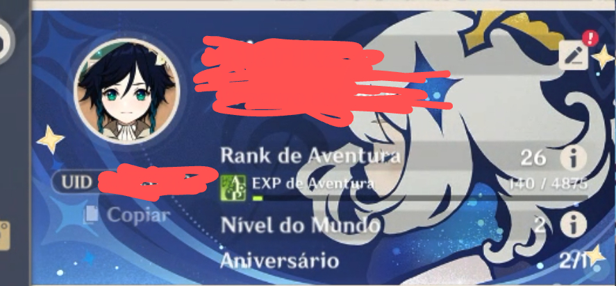 Conta ar57 america skirk + mavuika + nefer + flins Ásia ar26 ayaka + venti