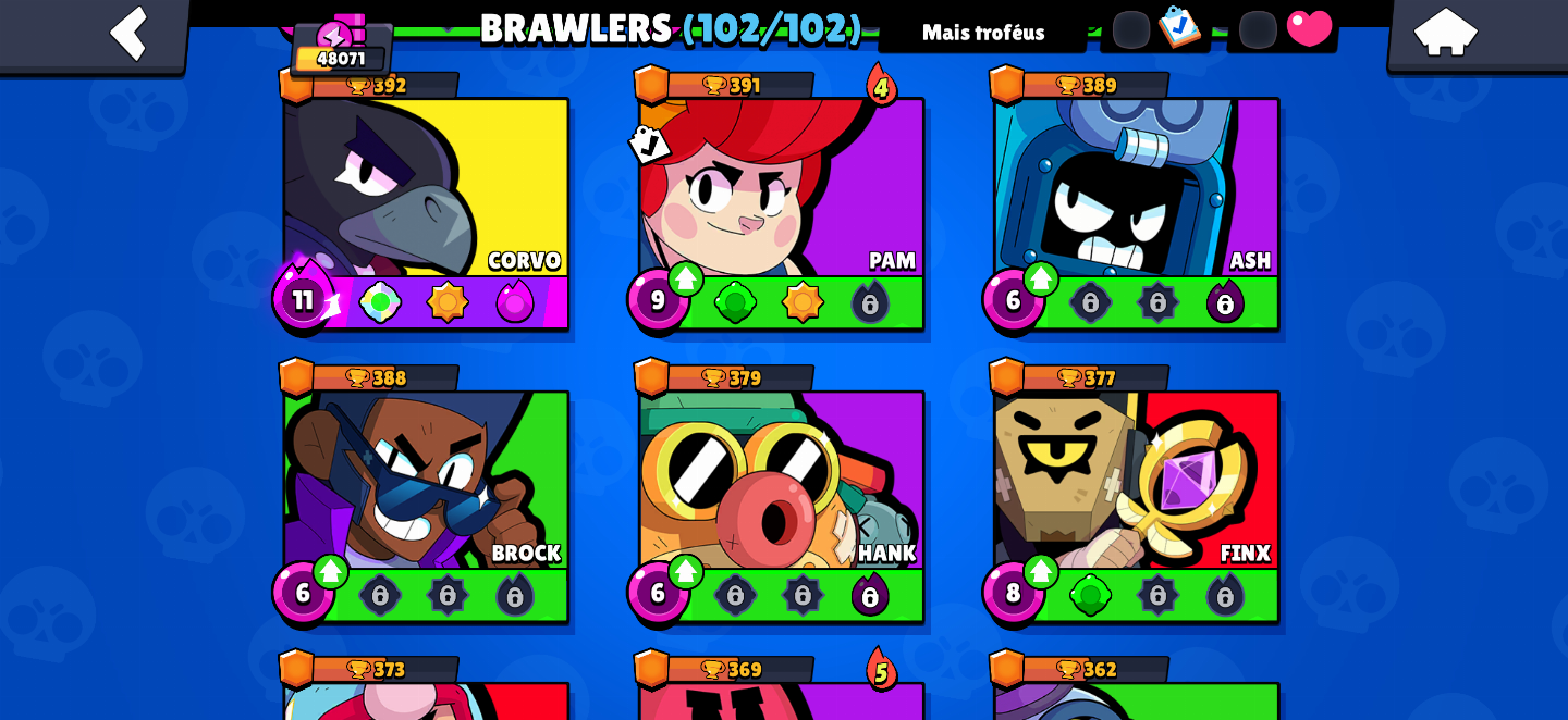 Conta Brawl Stars Full Brawlers (104/104) | Sirius, Kenji, Chester e Mais