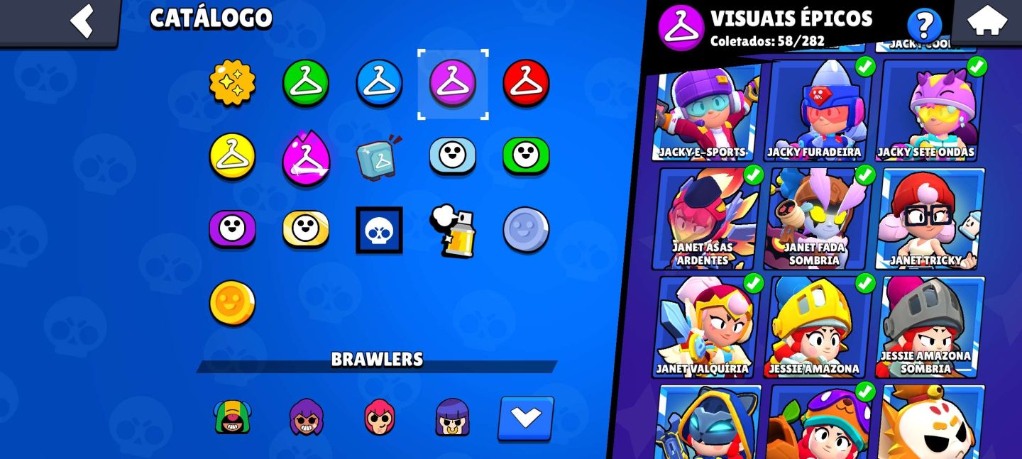 Conta Brawl Stars super rara com skins exclusivas