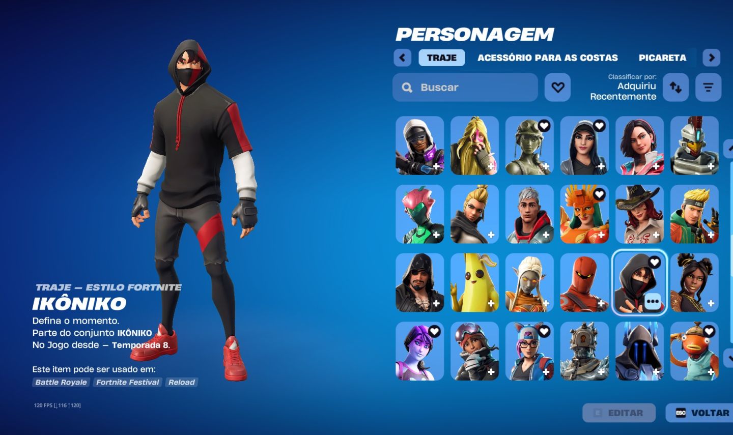 Conta fortnite salve o mundo fundador ikonik e mts skins