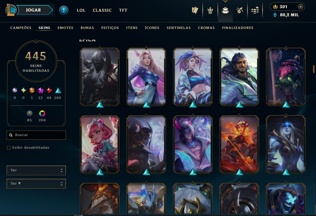 CONTA LOL GM 1300 LP - MMR DE CHALL/ 56% DE WIN RATE/