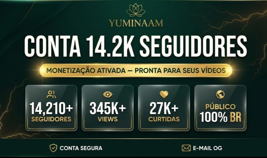 CONTA TIKTOK 14,6K SEGUIDORES, MONETIZAÇÃO APROVADO | SEM DOC |