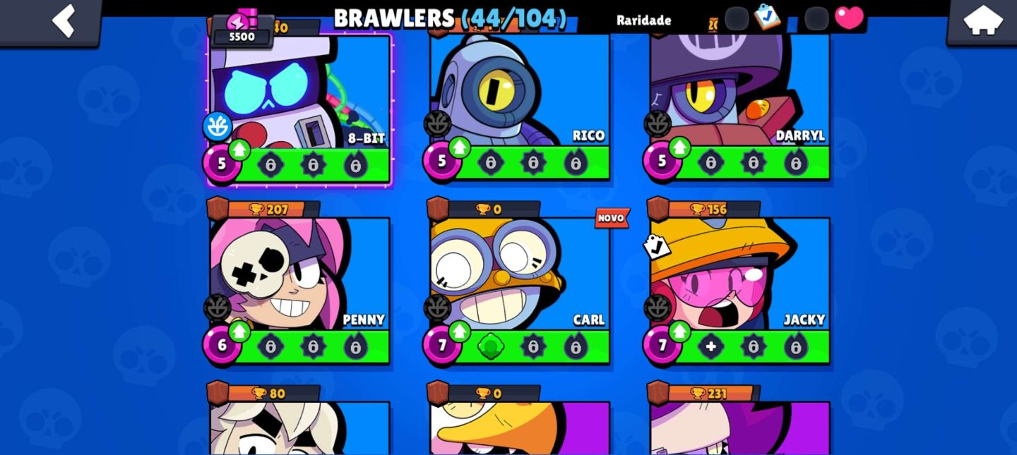 CONTA BRAWL STARS DE 2022 DIVERSOS RECURSOS!