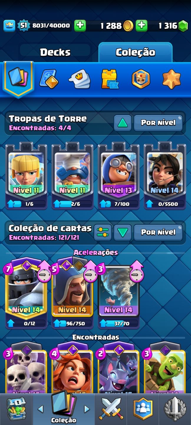 Conta de Clash Royale Upada, com 10K de troféus e com muitas evoluções