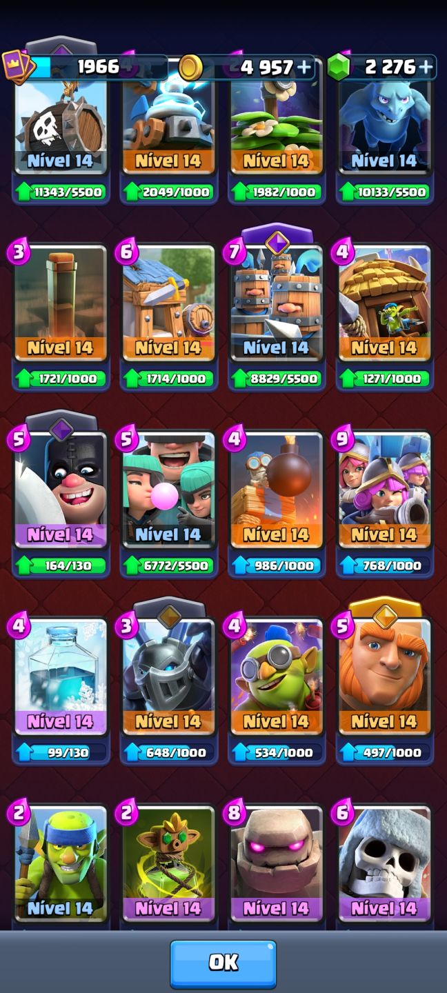 CONTA CLASH ROYALE | 13.000 TROFÉUS | 21 CARTAS NÍVEL 16 | 25 EVOS |