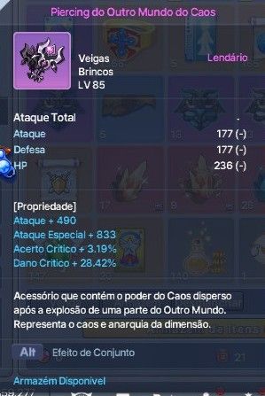 GRAND CHASE FARM: DESPERTAR - BRINCO +PIERCING DO CAOS - CLEAR ABISSAL - VOID 4F