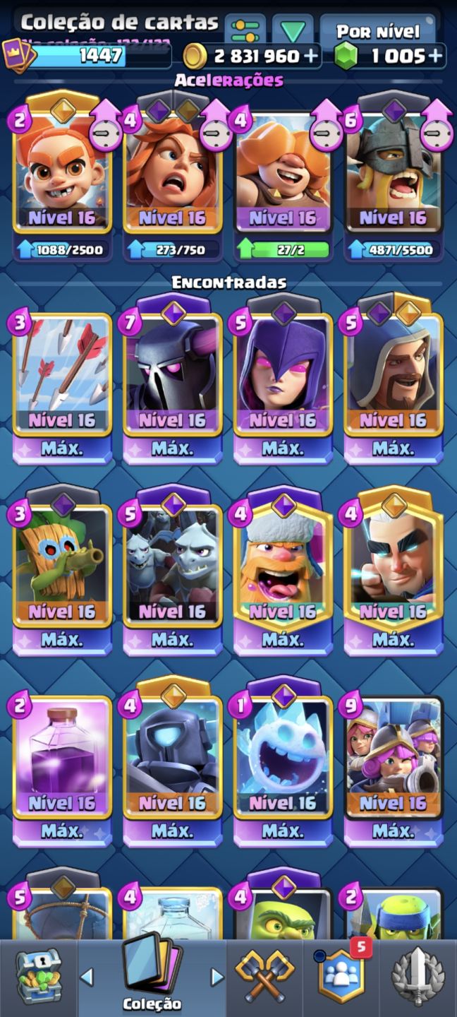 Conta Clash Royale