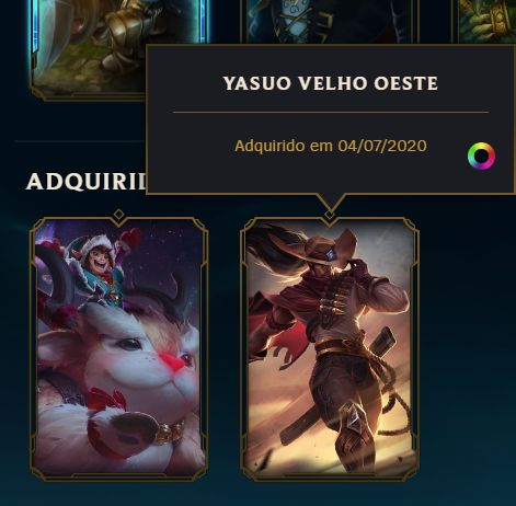 CONTA LEVEL 20 | 2 SKINS + YASUO VELHO OESTE | FULL ACESSO