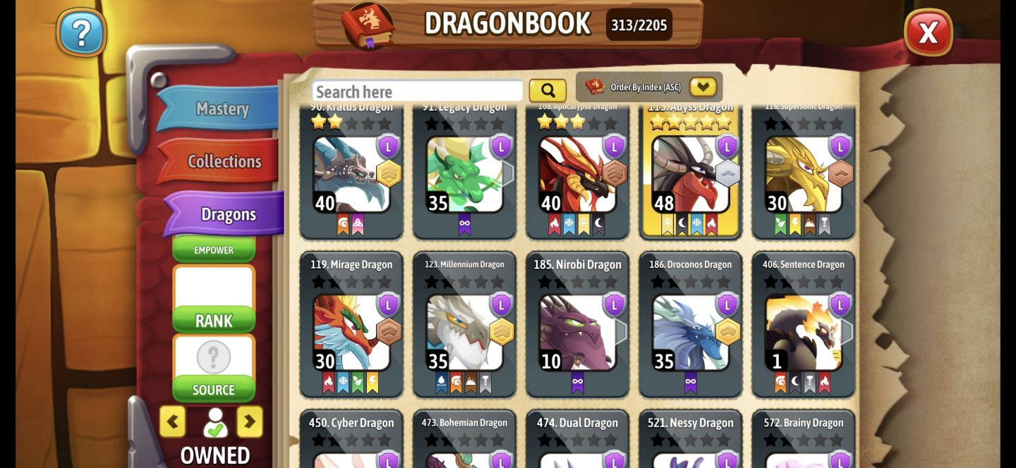 Conta Dragon City antiga lv 60