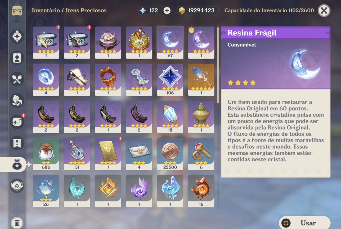 Conta Genshin ar60 || server América