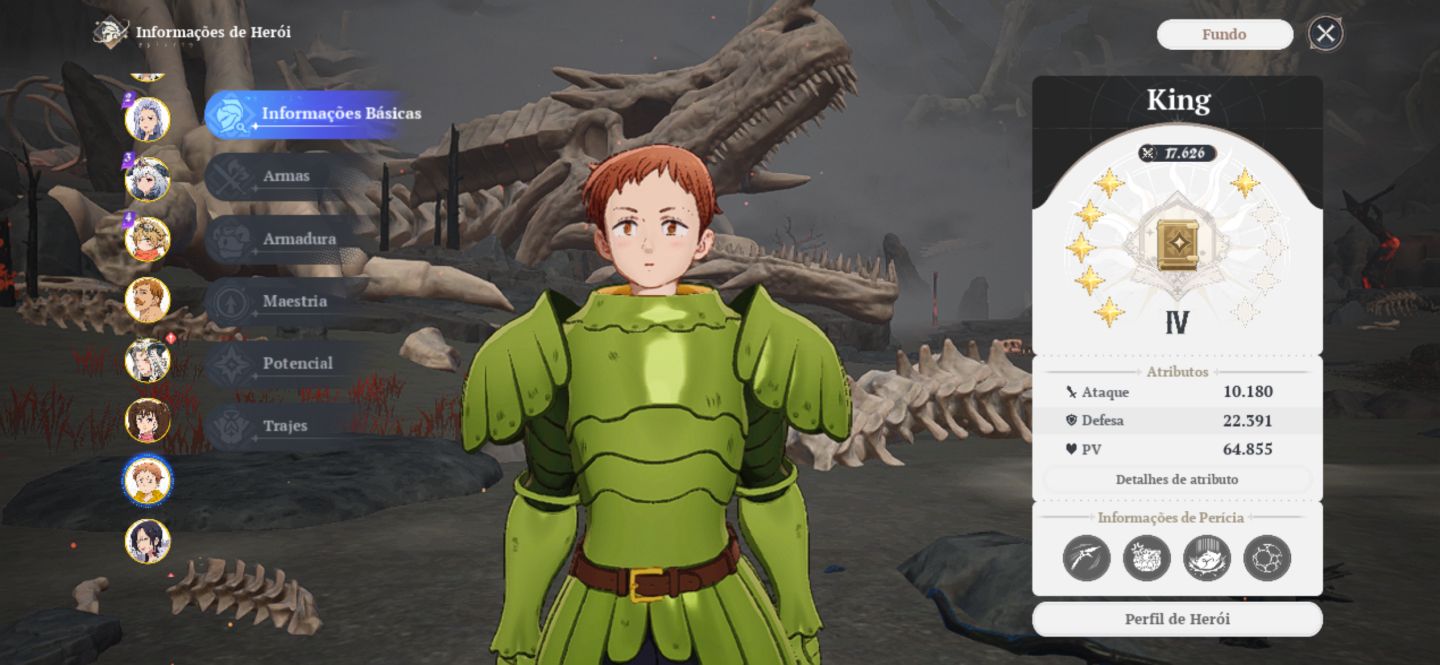 Conta the seven deadly sins origin lvl 48