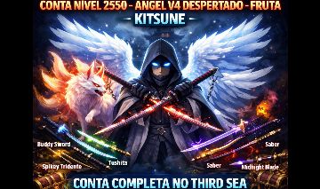 CONTA BLOX FRUITS COM KITSUNE EQUIPADA- CONTROL NO INV- 2 GAMEPASS-CDK-GDH