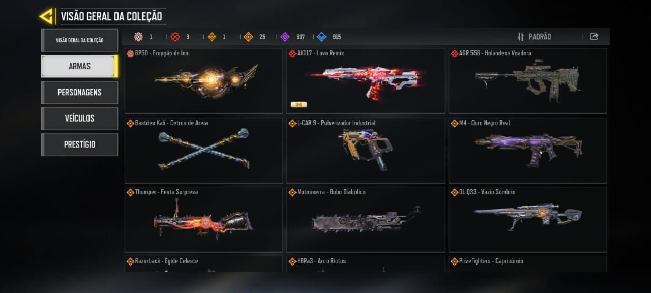 CONTA CALL OF DUTY MOBILE/ NIVEL 400 DESTE 2015 (SKINS RARAS).