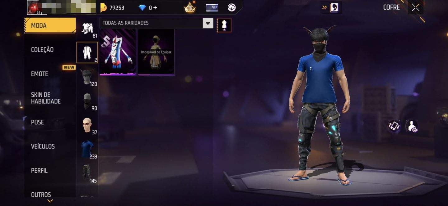 [CONTA RARA] BTS + 233 TORSOS + 145 CALÇAS + ITENS RAROS | FREE FIRE