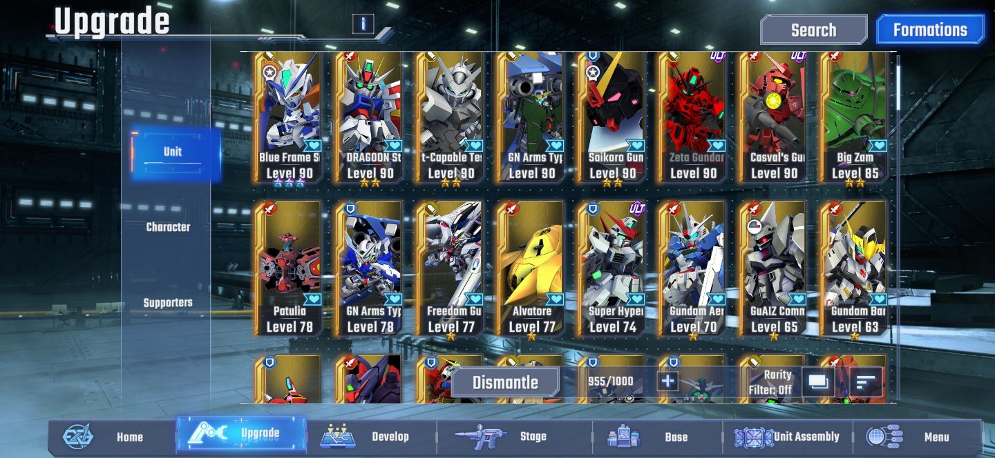 Conta SD Gundam bem upada.