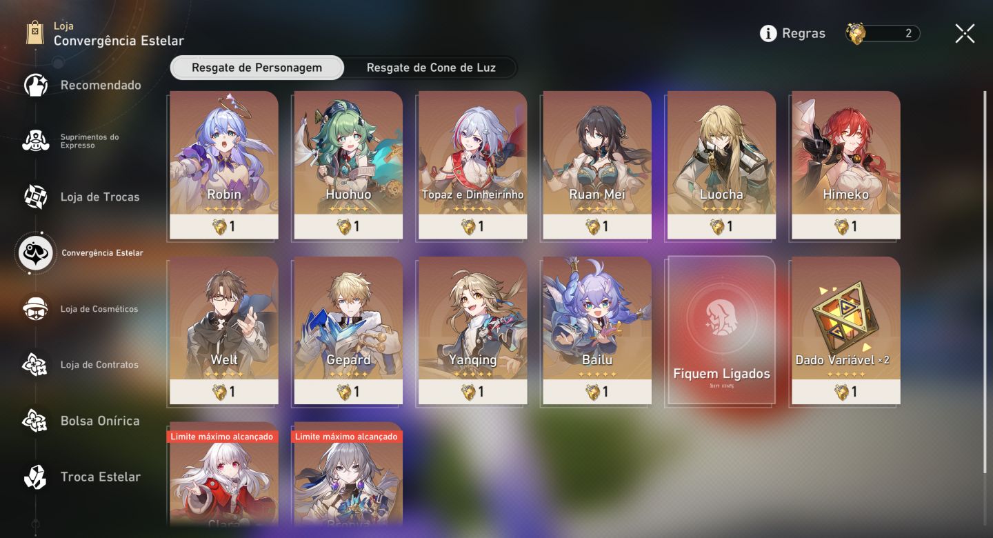 CONTA HONKAI ENDGAME SABER E6 CASTORICE E EVERNIGHT E2 FIREFLY E2 - 108 TIROS