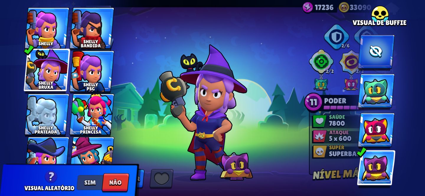 Conta de brawl com mais de 80k de trofeus com varias skins e passes raros.
