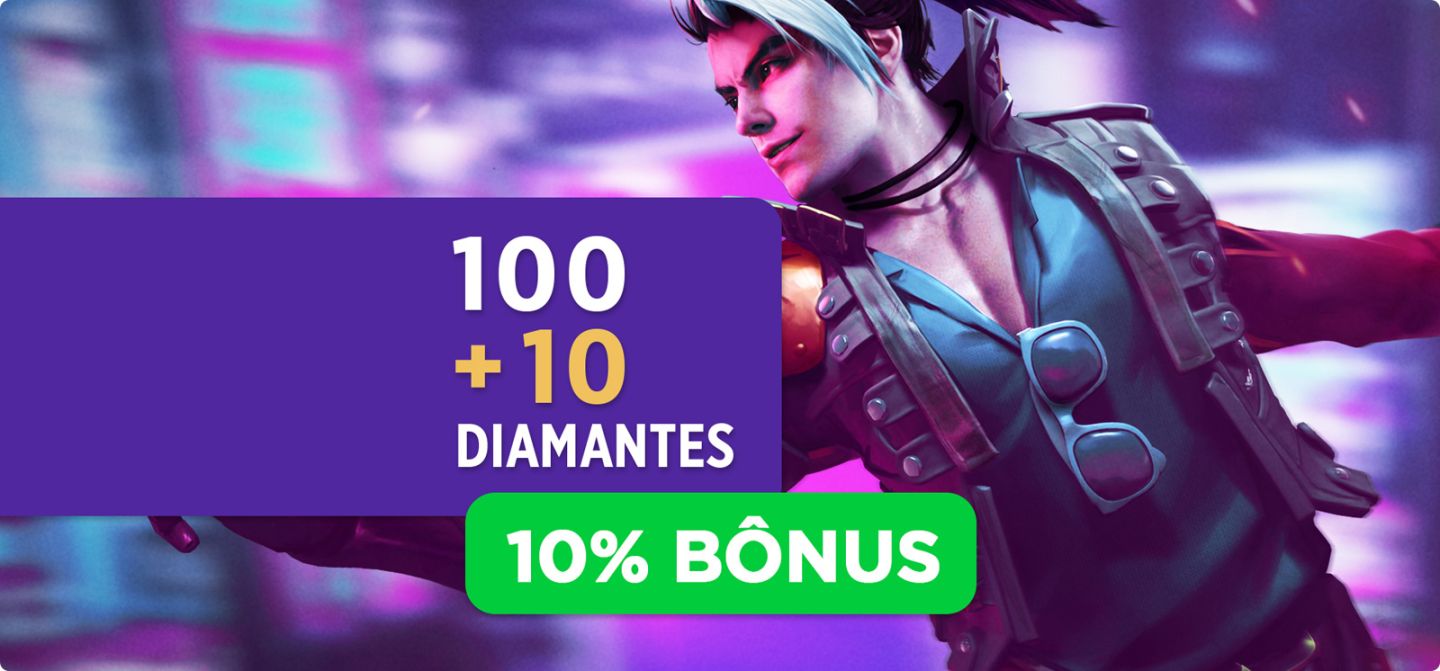 (MAIS BARATO DO SITE)DIAMANTES VALOR ORIGINAL COM +10 BÔNUS FREE FIRE