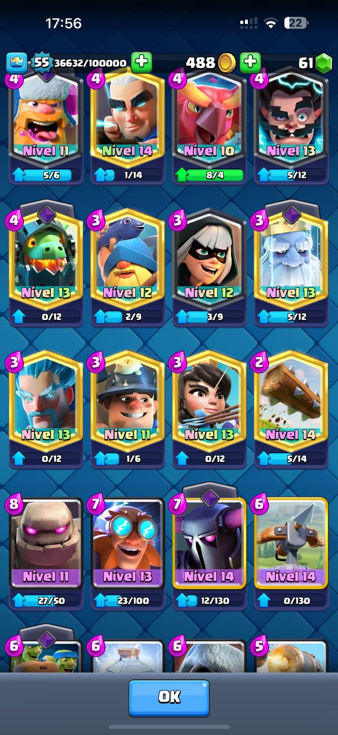 CONTA CLASH ROYALE 10K TROFÉUS - RARA 6 ANOS